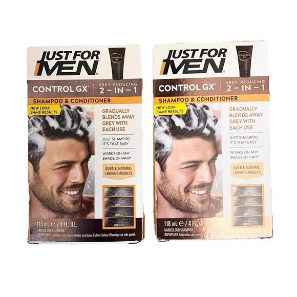 Just For Men CONTROL GX Grey Reducing 2in1 Shampoo & Conditioner - Picture 1 of 4